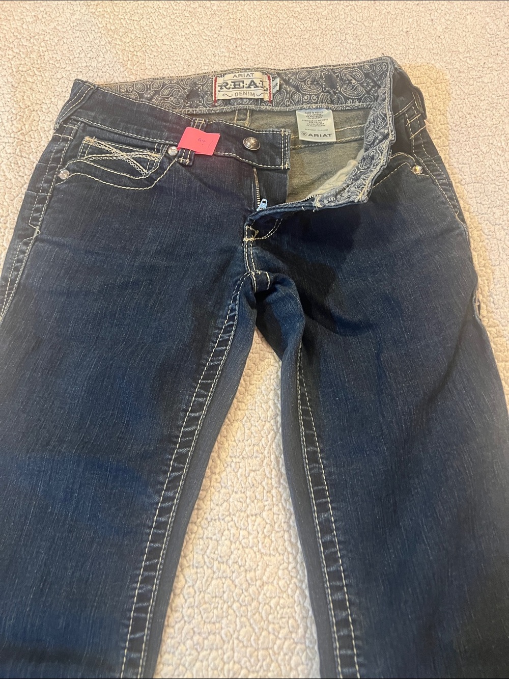 Ariat Women's Indigo Straight Jeans with Contrast Stitching